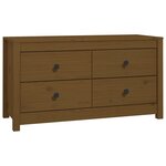 vidaXL Armoire latérale Marron Miel 100x40x54 cm Bois de pin massif