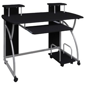 vidaXL Bureau d'ordinateur Noir 110x52x88 5 cm Bois d’ingénierie