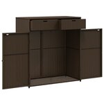 vidaXL Armoire de rangement jardin marron 105x55x113 cm résine tressée
