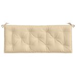 vidaXL Coussins de banc jardin lot de 2 beige 120x50x7 cm tissu Oxford