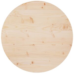 vidaXL Dessus de table Ø70x2 5 cm Bois de pin massif