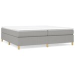 vidaXL Cadre de lit Gris clair 200x200 cm Tissu