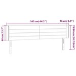 vidaXL Tête de lit à LED Marron foncé 163x16x78/88 cm Tissu