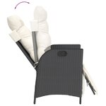 vidaXL Ensemble à manger de jardin 9Pièces coussins noir résine tressée