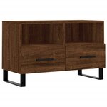 vidaXL Meuble TV Chêne marron 80x36x50 cm Bois d'ingénierie