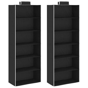 vidaXL Étagères suspendues de rangement 2 Pièces 6 niveaux Tissu
