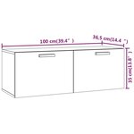 vidaXL Armoire murale Blanc 100x36 5x35 cm Bois d'ingénierie
