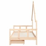 vidaXL Cadre de lit d'enfants et tiroirs 90x190 cm bois de pin massif