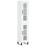 vidaXL Buffet haut Blanc 34 5x34x180 cm Bois d'ingénierie