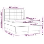 vidaXL Sommier à lattes de lit avec matelas Marron foncé 140x200 cm