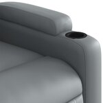 vidaXL Fauteuil de massage inclinable Gris Similicuir