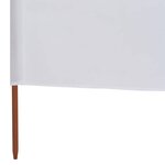 vidaXL Paravent 9 panneaux Tissu 1200 x 160 cm Blanc sable