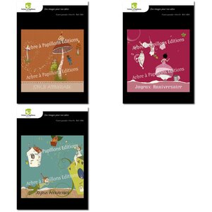 Lot de 3 cartes - anniversaire 1 - dessins carine grebill