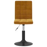 vidaXL Chaises pivotantes à manger lot de 6 marron velours
