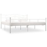 vidaXL Cadre de lit Blanc Métal 180 x 200 cm