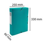 Boite De Classement Exabox Dos 60mm Polypropylène 7/10e Opak - A4 - Vert Foncé - X 8 - Exacompta