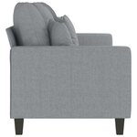 vidaXL Canapé à 3 places Gris clair 180 cm Tissu