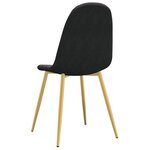vidaXL Chaises à manger lot de 4 Noir Velours