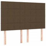 vidaXL Sommier à lattes de lit avec matelas Marron foncé 140x190 cm