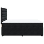 vidaXL Sommier à lattes de lit avec matelas Noir 140x190 cm Velours