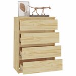vidaXL Armoire d'appoint 60x36x84 cm Bois de pin massif