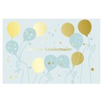 Carte Joyeux Anniversaire - Bleu - Draeger paris