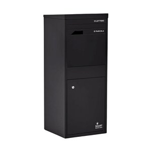 Boîte à colis Large Noir 2 portes Acier galvanisé SMART PARCEL BOX™
