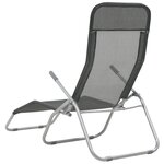 vidaXL Chaises longues pliables lot de 2 Textilène Anthracite