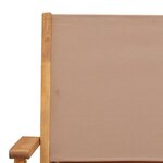 vidaXL Ensemble à manger de jardin 5 Pièces taupe tissu et bois massif