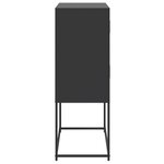 vidaXL Buffet noir 68 5x38 5x107 cm acier