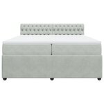 vidaXL Sommier à lattes de lit et matelas Gris clair 200x200cm Velours
