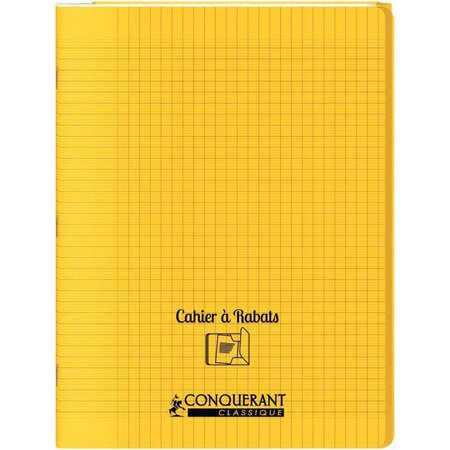 OXFORD C9 Cahier 24x32, 96 pages, 90g, Seyès (grands carreaux) couverture polypropylène avec rabat