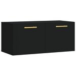 vidaXL Armoire murale noir 80x36 5x35 cm bois d'ingénierie