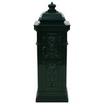 Boîte aux lettres à pilier aluminium vintage antirouille vert 02_0041555