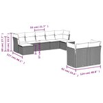 vidaXL Salon de jardin avec coussins 9 Pièces beige résine tressée