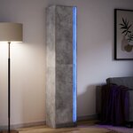 vidaXL Buffet haut LED gris béton 41 5x32 5x200 cm bois d’ingénierie