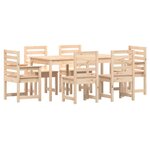vidaXL Ensemble à dîner de jardin 7 Pièces bois massif de pin