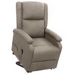 Vidaxl fauteuil releveur inclinable taupe tissu