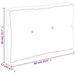 vidaXL Coussin de palette turquoise 60x40x12 cm tissu