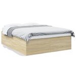 vidaXL Cadre de lit chêne sonoma 150x200 cm bois d'ingénierie