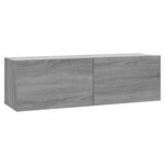 vidaXL Ensemble de meubles TV muraux Sonoma gris Bois d'ingénierie