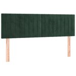 vidaXL Sommier à lattes de lit avec matelas LED Vert foncé 140x190 cm