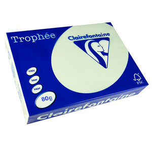 Ramette 500 Feuilles Papier 80g A4 210x297 mm Certifié FSC Vert pâle TROPHÉE