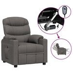 vidaXL Fauteuil inclinable électrique Gris foncé Tissu