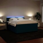 vidaXL Sommier à lattes de lit et matelas Bleu 200x200 cm velours