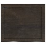 vidaXL Dessus de table marron foncé bois chêne massif traité