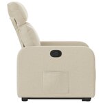 vidaXL Fauteuil inclinable Crème Tissu