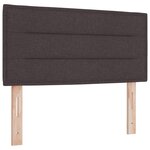 Tête de lit design lignes marron foncé 90 cm en tissu