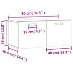 vidaXL Armoire murale blanc brillant 80x36 5x35 cm bois d'ingénierie