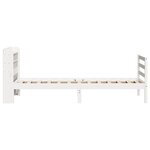 vidaXL Cadre de lit avec tête de lit blanc 90x200cm bois de pin massif